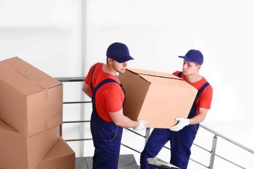 Office removals team planning a business relocation in Addington