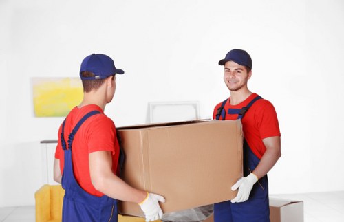 Packing and loading household items for an Addington house move