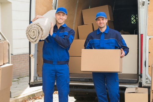 Commercial packing and unpacking support for a business move in Addington