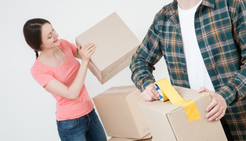 Flexible man with van Addington service for safe item transport