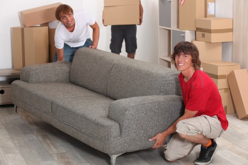 Removal company loading furniture for a local relocation