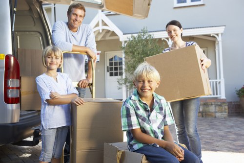 Packing, labeling, and loading items for an Addington business relocation