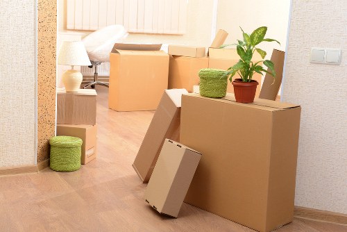 Household items being organised for transport during an Addington move