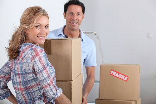 Movers preparing for a local move in Addington